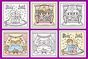 Hygge Love Coloring Pages for Adults, a Seasonal Illustration by Ink Gallery (Thumbnail 2 of 5)