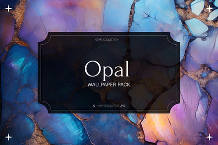 Opal gemstone wallpaper pack