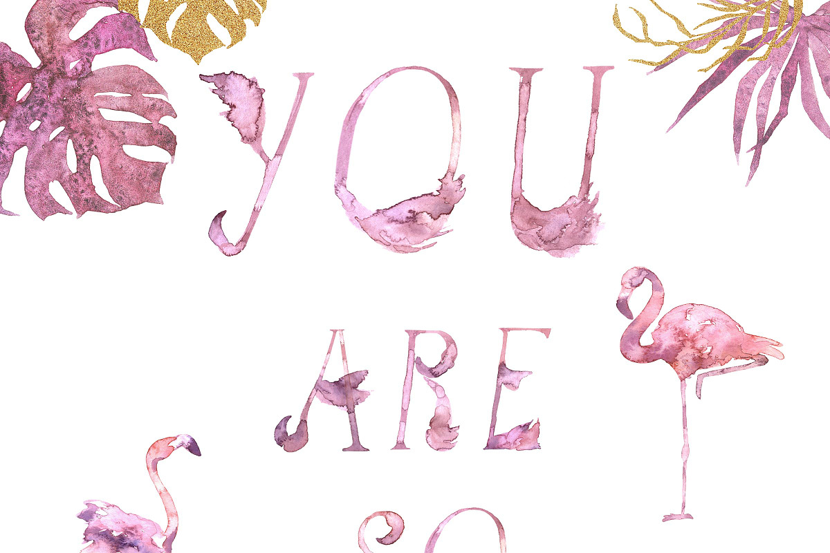 -20% Tender Flamingo Alphabet, an Illustration by Cat In Colour (Photo 10 of 10)
