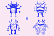 Cute Horned Monsters Illustrations, a Seasonal Illustration by Danil Polshin (Thumbnail 1 of 5)