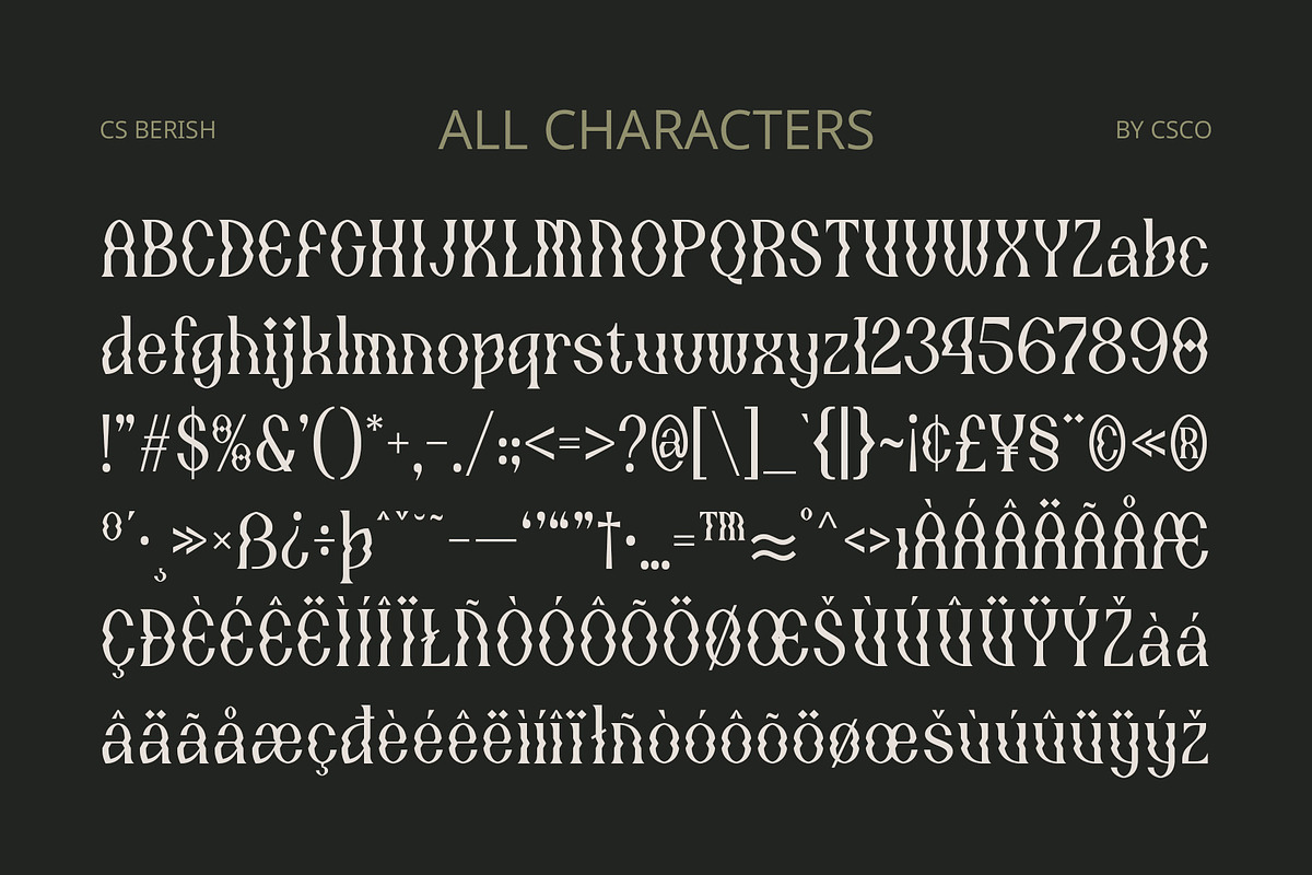 CS Berish – Psychedelic Font, a Serif Font by Craft Supply Co. (Photo 8 of 8)