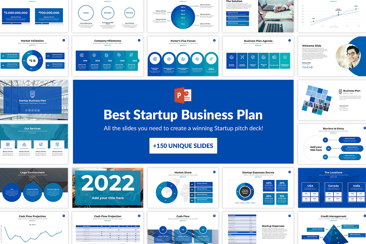 Startup Business Plan PowerPoint, a Presentation Template by SlideBunny (Photo 1 of 24)