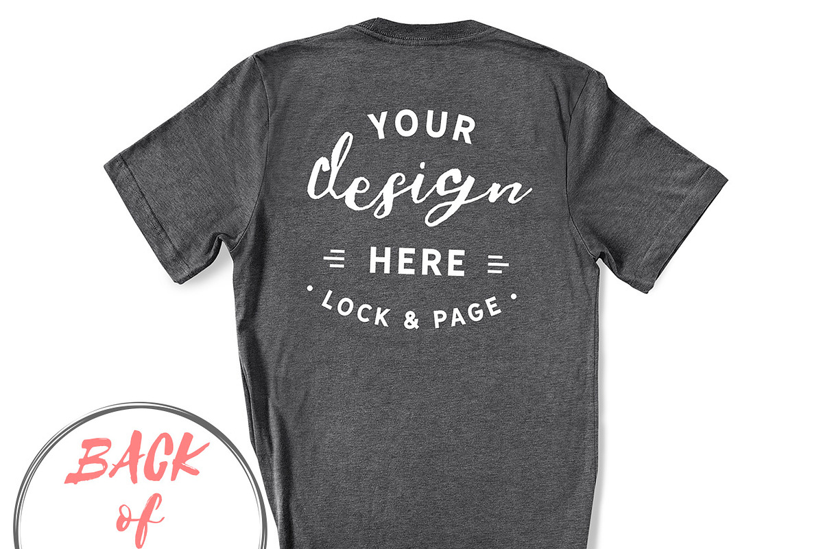 Back Of T-Shirt BC3001 Mockup Bundle, a Shirt Mockup by lock and page (Photo 60 of 88)