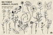 Forest Life Line Art + Procreate, an Object Illustration by Skliarova (Thumbnail 3 of 6)