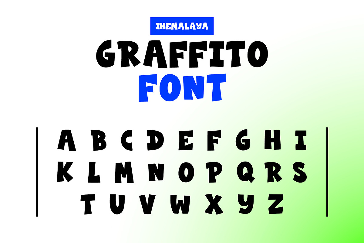 iHemalaya Graffito Font, a Font by iHemalaya