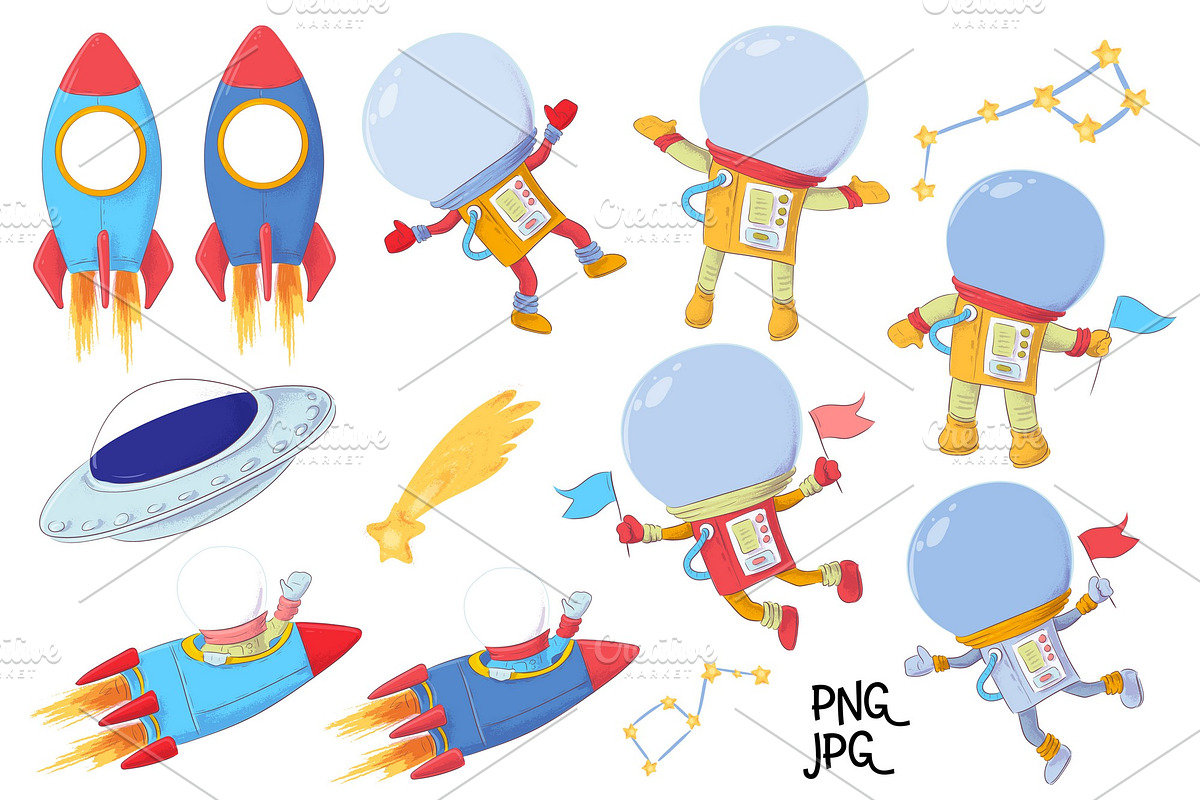 Space – vector clip art, an Animal Illustration by Yuliya Art (Photo 6 of 8)