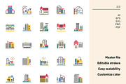 Building Flat Line Icons, an Outline Icon by Formelier (Thumbnail 3 of 3)