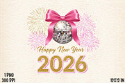 Glitter Happy New Year PNG, an Illustration by Designworld (Thumbnail 1 of 5)