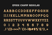 Emsix Champ - Vintage Retro Font, a Slab Serif Font by Viswal Studio (Thumbnail 7 of 12)