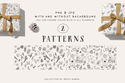 Christmas holiday doodle line art, a Decorative Illustration by Grace Noboa Illustrations (Thumbnail 9 of 10)