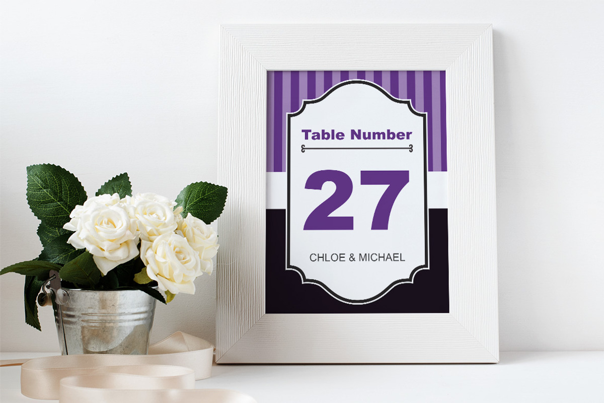 Purple Black Wedding Suite, an Invitation Template by Elegrad Design Agency (Photo 6 of 7)