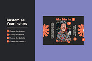 Ma Ma Birthday Invitation, an Invitation Template by Mountain Folk Creative (Thumbnail 4 of 6)