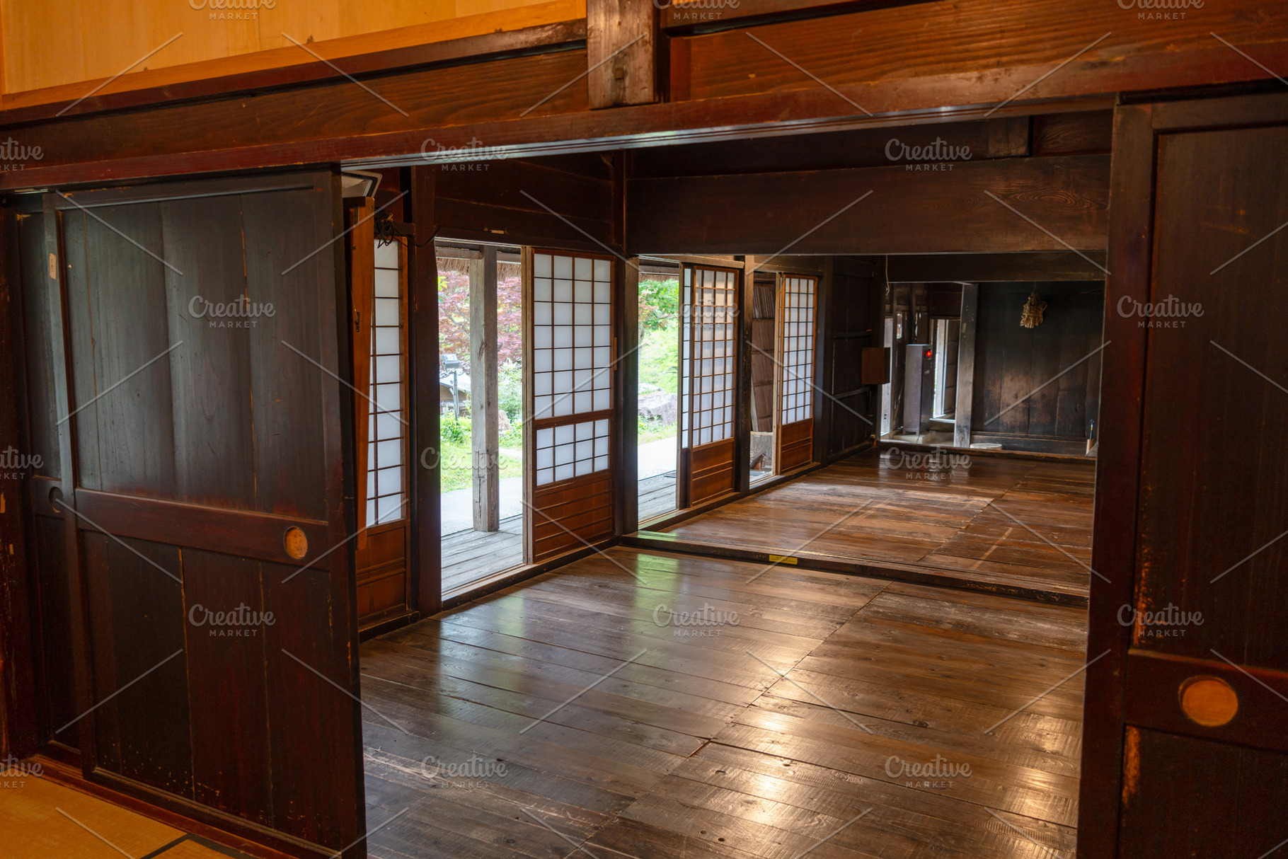 Interior of traditional house in Hida no Sato, Takayama, an Architecture Photo by GoodGoods