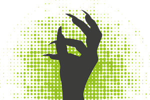 Silhouette of Zombie Hand, a Person Illustration by JYa_Design