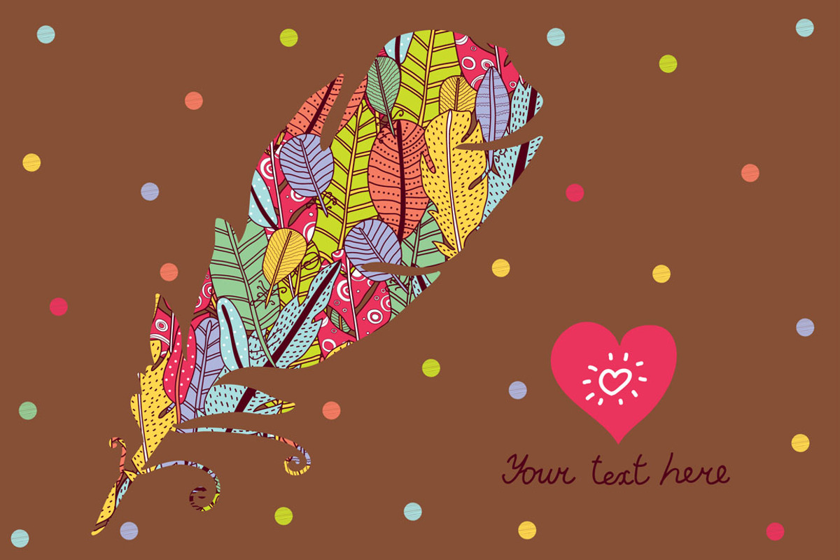 Colorful feathers. preview 5