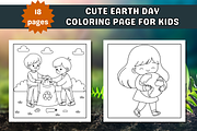 Cute Earth Day Coloring Page, an Education Illustration by Salaly (Thumbnail 4 of 6)