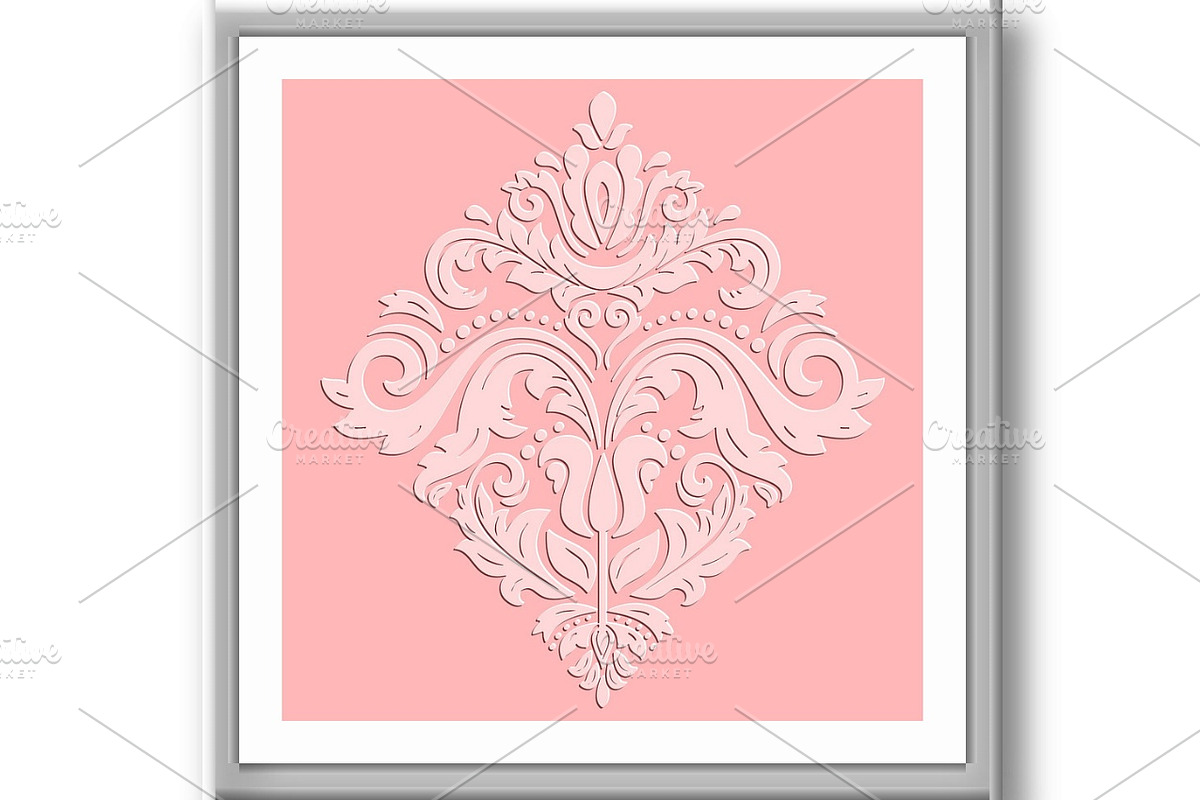 Oriental Vector Pattern With 3D, a Decorative Illustration by FineArtStudio (Photo 2 of 3)