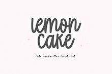 Lemon Cake | Cute Script Font