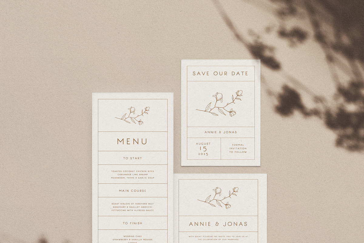 ELEGANT MODERN WEDDING | 30 Cards, an Invitation Template by Crocus Paperi (Photo 8 of 11)