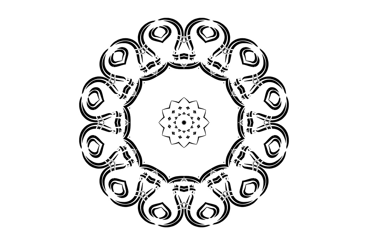 Black White Mandala Illustration Set, a Decorative Illustration by NJ Himel (Photo 86 of 101)