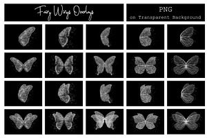 40 Fairy Wings PS Overlays