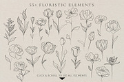 Minimalistic Line Flowers & Leaves, a Decorative Illustration by La Petite Line Art (Thumbnail 2 of 10)