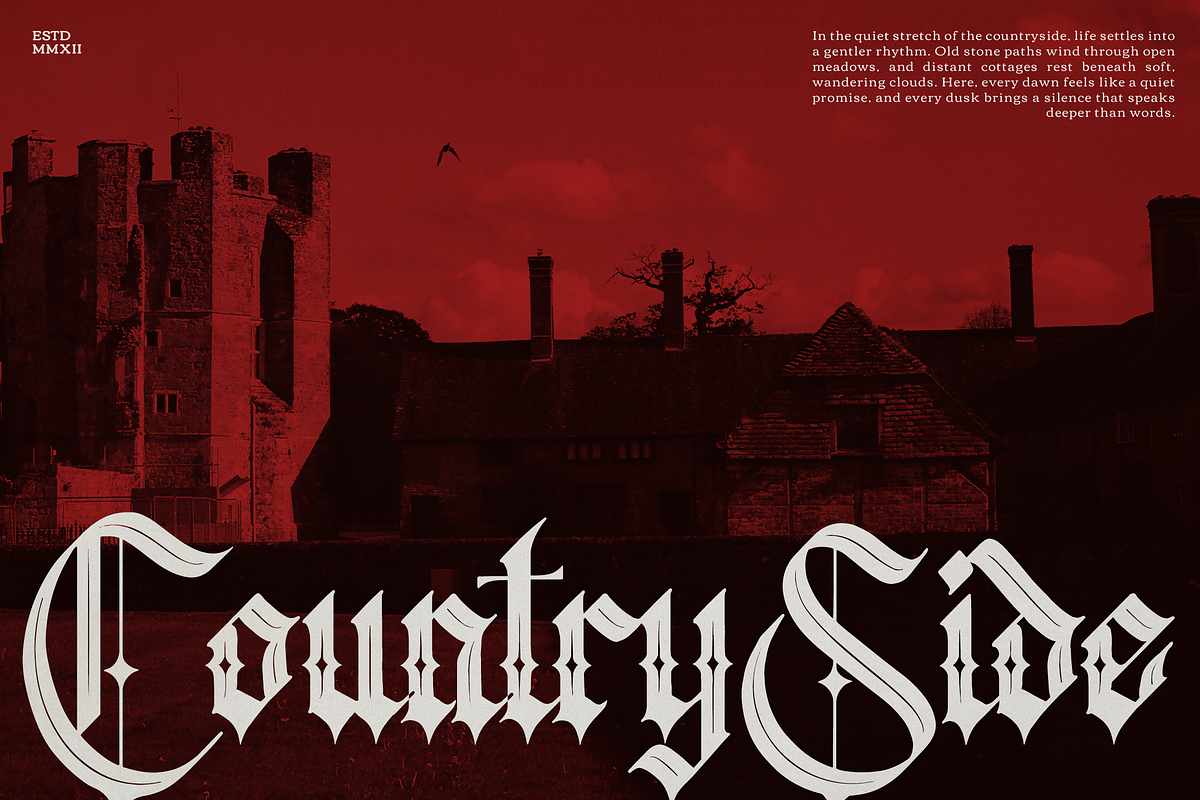 Kileydot | Blackletter Typeface, a Blackletter Font by Denustudios (Photo 7 of 12)
