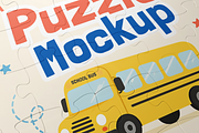 Square Puzzle Mockup Set, a Merchandise Mockup by DSNA Mockup (Thumbnail 5 of 5)