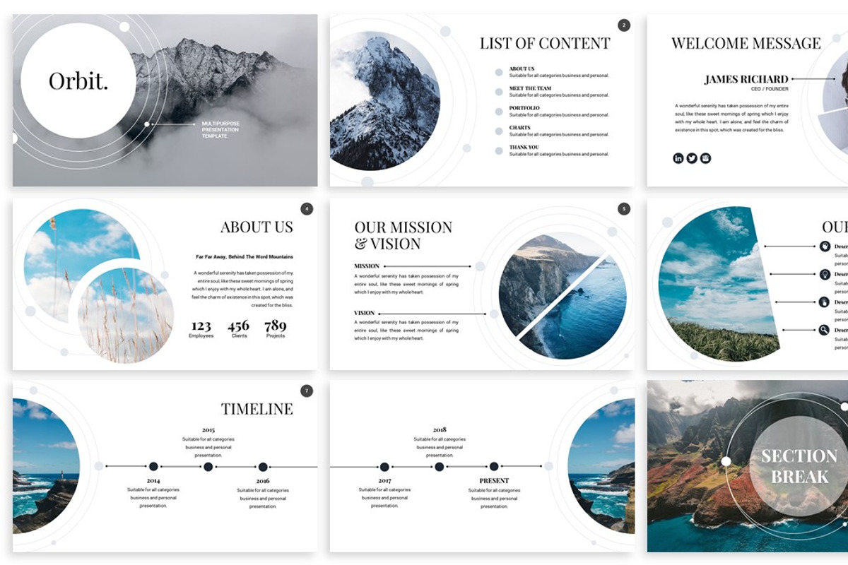 Orbit - Networking Google Slides, a Presentation Template by SlideFactory
