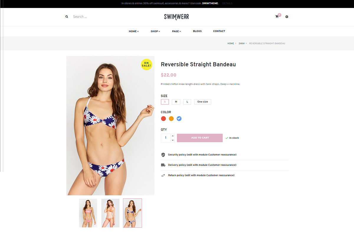 Pts Swimwear Best Bikini Prestashop, a Bootstrap Template by Prestabrain (Photo 5 of 6)