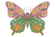 Hand-Drawn Floral Butterfly PNG Bund, an Illustration by CraftArtStudio (Thumbnail 2 of 6)