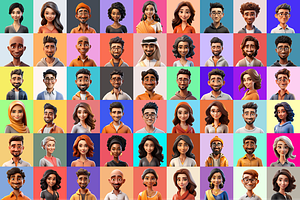 125 Animoji Style Avatars