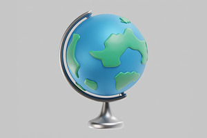 Earth Globe, an Object 3D Model by fahad121