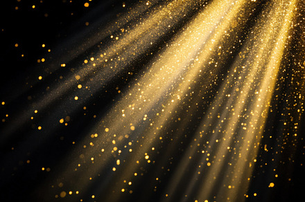 Abstract Golden Light Rays & Sparkle, a Background Photo by Virgo Studio