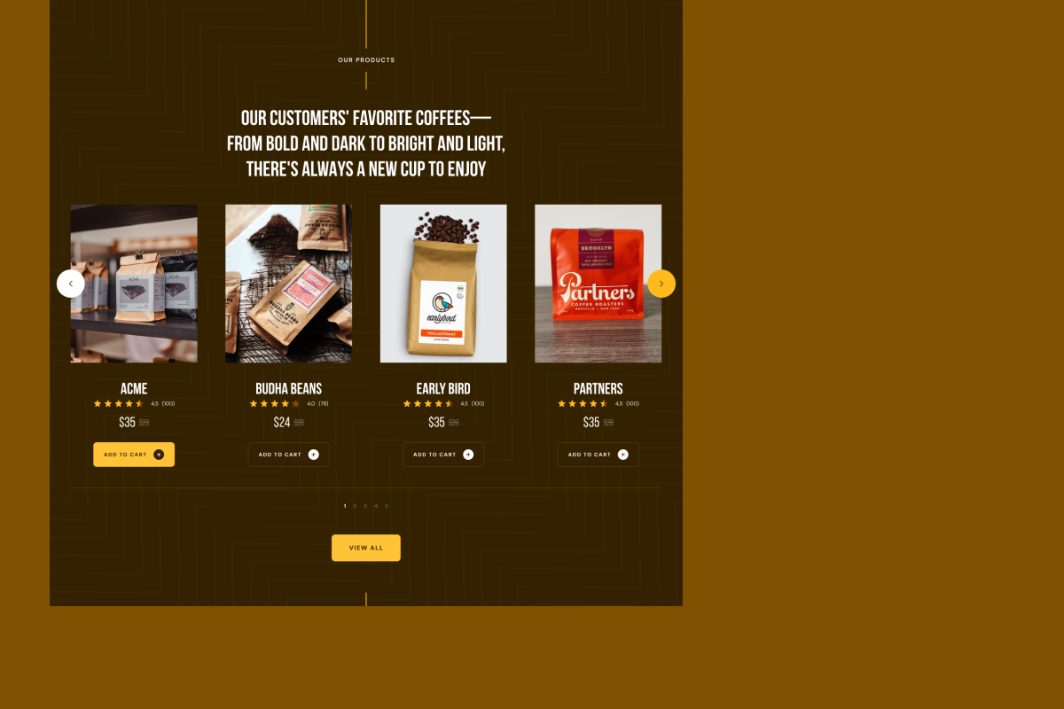 Minimalist Coffee Figma Template, a Landing Page Template by zroch design (Photo 3 of 5)