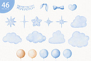 Hot Air Balloon Clipart, a Transportation Illustration by TitaLivingArt (Thumbnail 5 of 11)