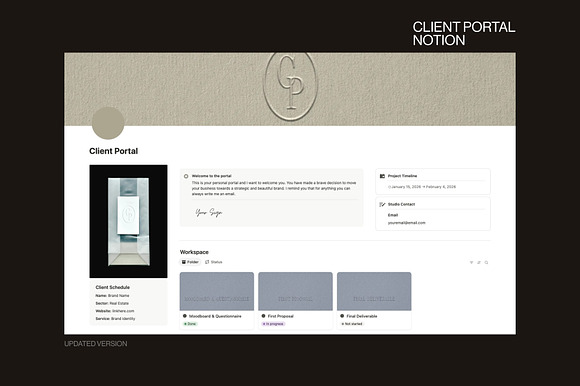 Notion - Client Portal for Designer preview 6