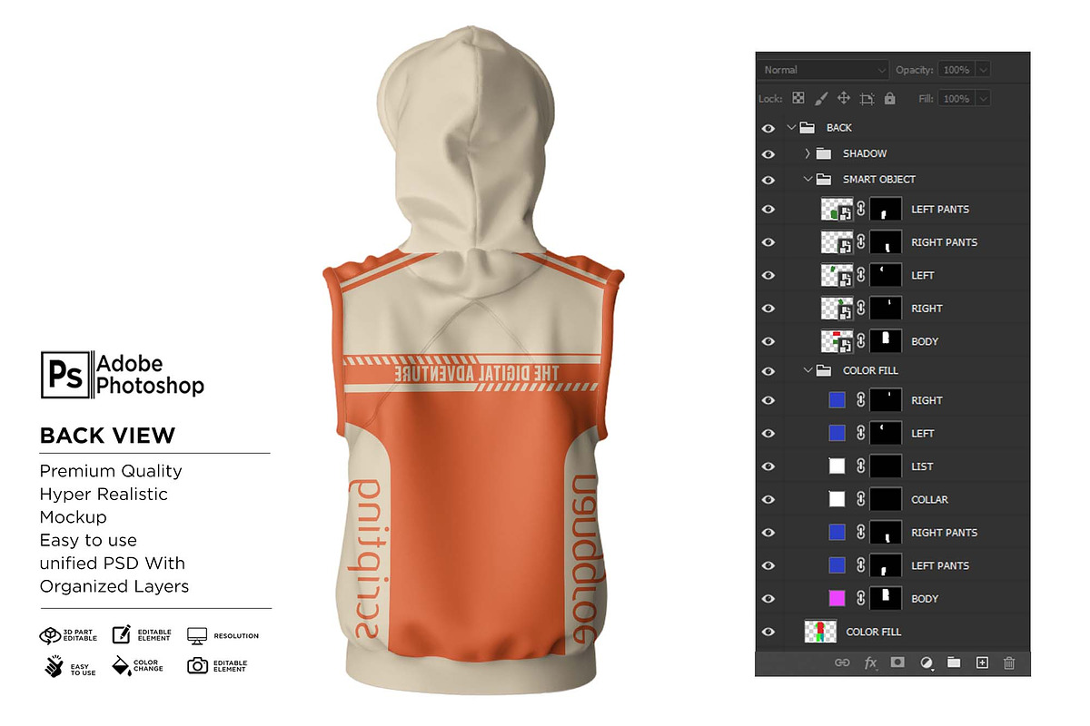 Hoodie Jacket Tank To Mockup, a Shirt Mockup by Nanggroe Scripting (Photo 8 of 9)