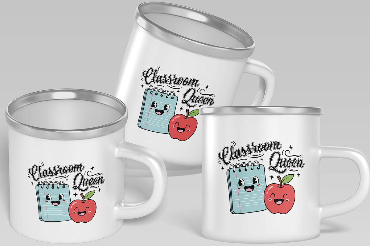 Classroom Queen Teacher T-Shirt SVG, an Object Illustration by Ghagra (Photo 3 of 7)