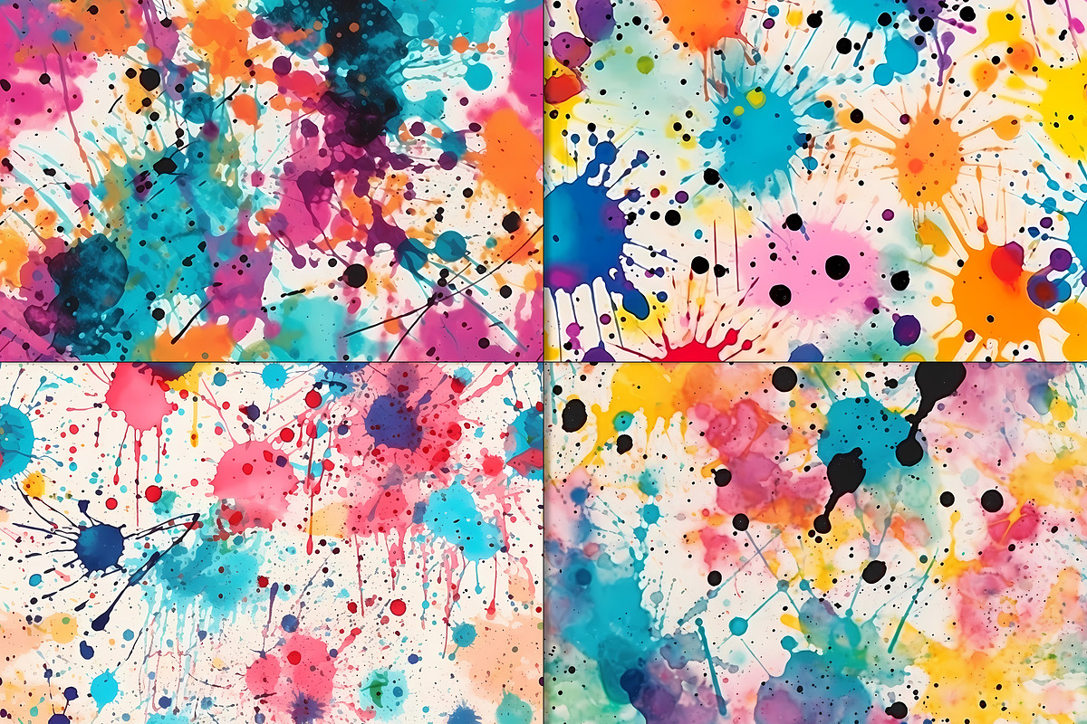 20 Seamless Grunge Color Splashes, a Pattern Graphic by Nordic Design (Photo 8 of 9)