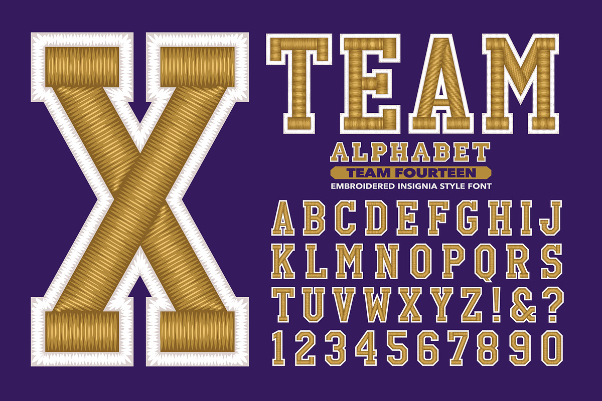 Embroidered Sports Vector Alphabet, an Object Graphic by Mysterylab Designs (Photo 14 of 16)