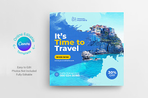 Canva Travel Agency Instagram Post