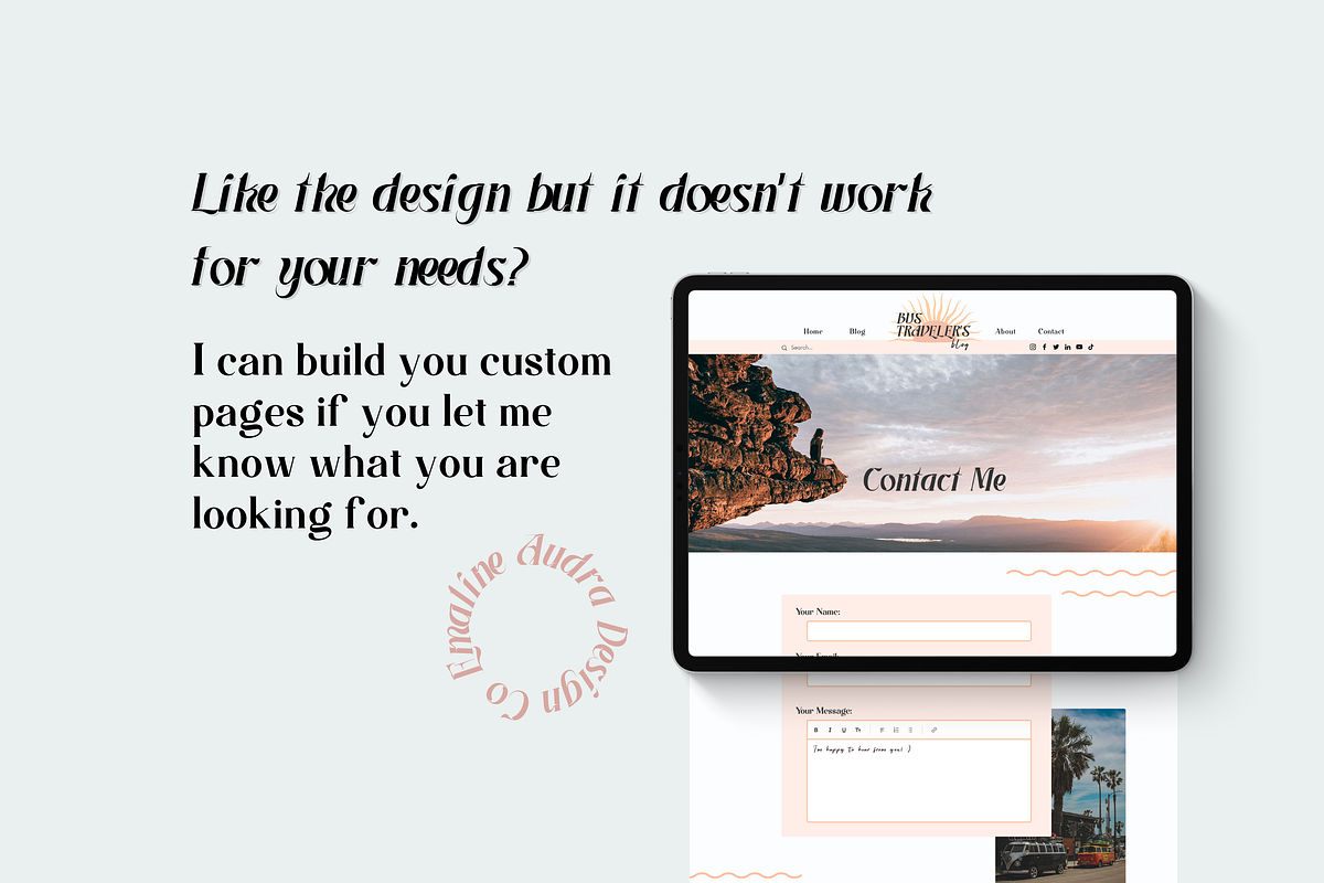 Retro Sunset Travel Blog for WIX, a Wix Template by Emaline Audra Design Co. (Photo 4 of 4)