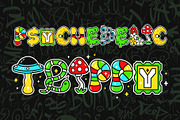 Psychedelic Alphabet Vector Set, a Decorative Illustration by Slavko Kahovsky (Thumbnail 3 of 5)