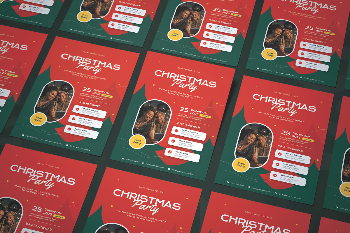 Christmas Party - Flyer, a Flyer Template by AQR Studio (Photo 2 of 2)