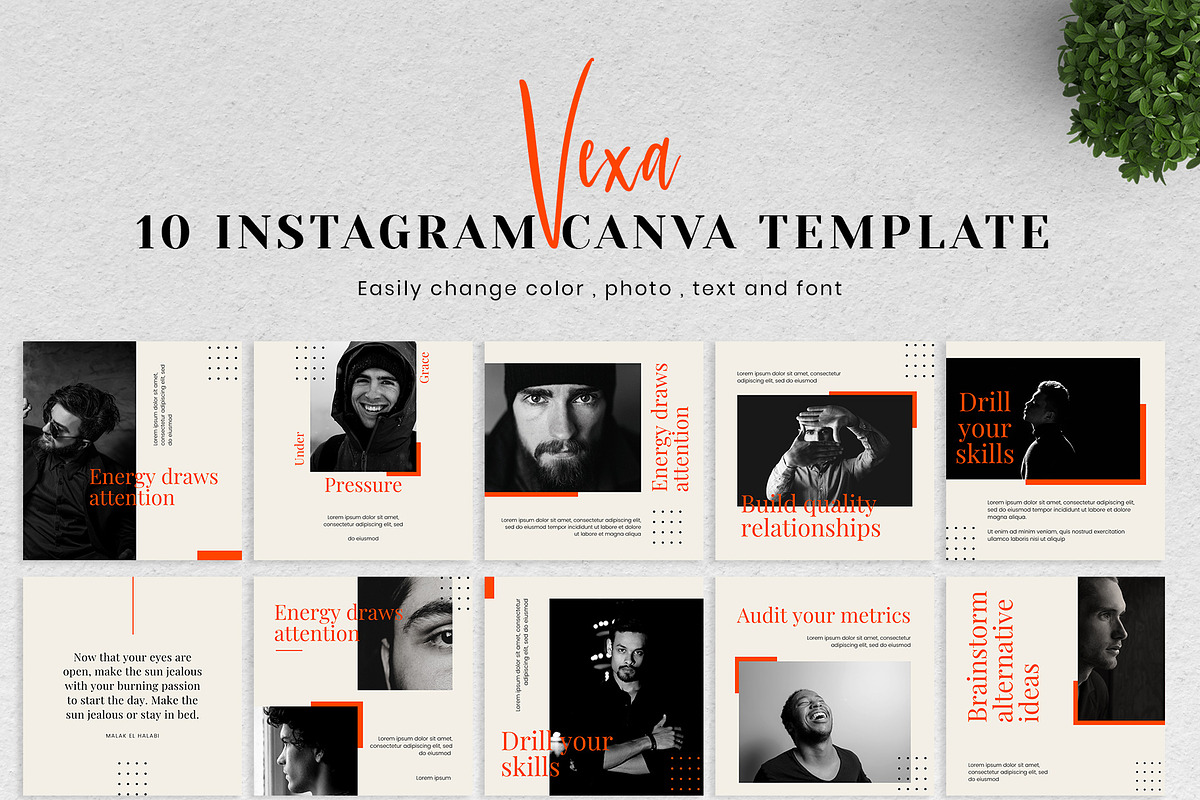 Canva Instagram Template Vexa, a Social Media Template by Lythcreative (Photo 2 of 6)