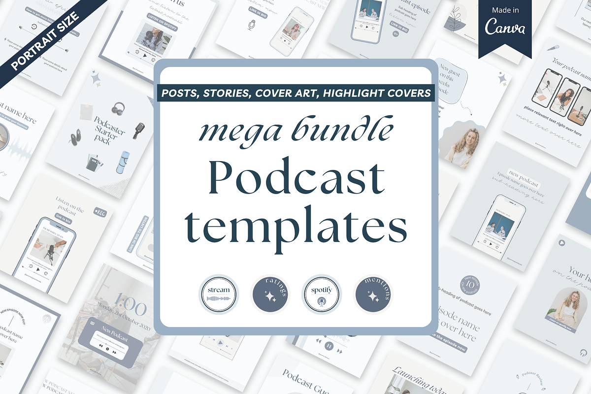 Podcast Canva Instagram templates