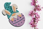 Easter Bunny Gnome in Egg, Cut File, a Design Template by LaserCutano (Thumbnail 6 of 7)
