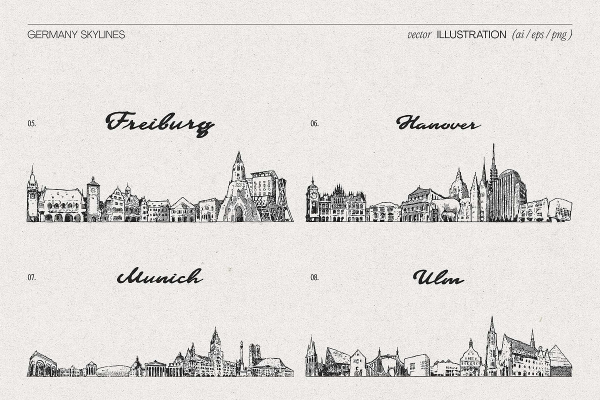 Germany Skylines, a Work Illustration by TheMountBirdStudio (Photo 5 of 7)