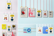 A2 Hanging Poster Mockup, a Print Template by 2M GRAPHICS DESIGN (Thumbnail 1 of 10)